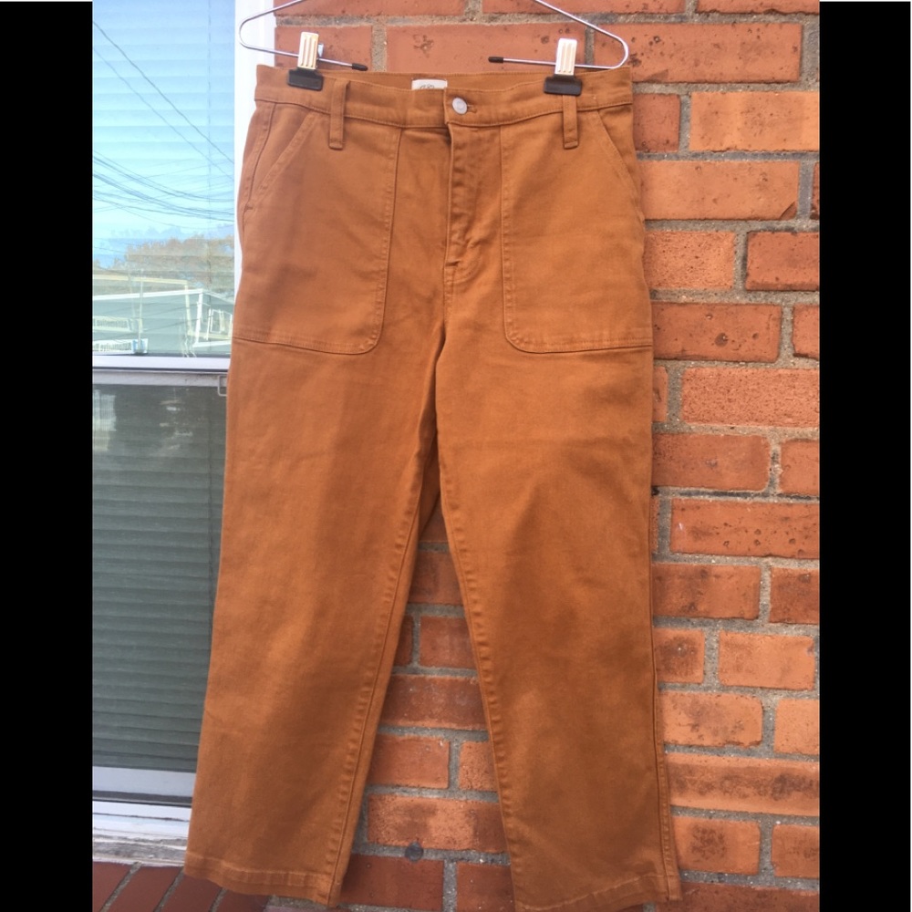 J. Crew Cropped garment dyed jeans